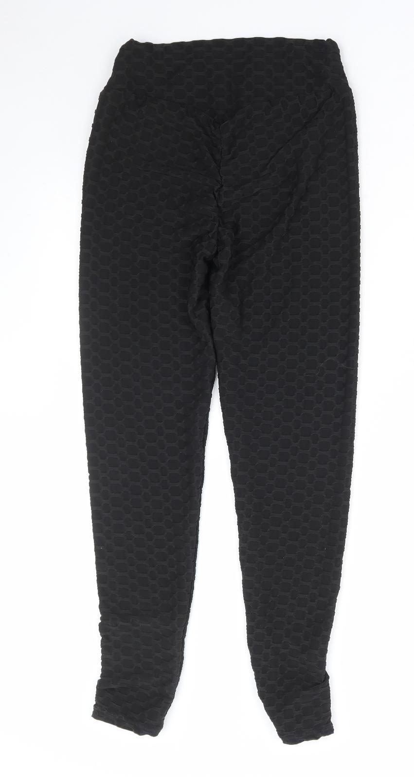Preworn Womens Black Polyamide Compression Leggings Size S L27 in Regular Pullover
