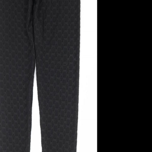 Preworn Womens Black Polyamide Compression Leggings Size S L27 in Regular Pullover