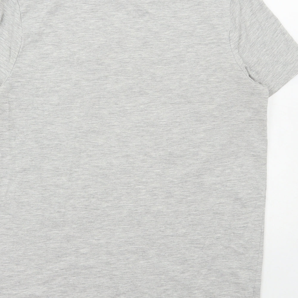 Disney Womens Grey Cotton Basic T-Shirt Size 8 Round Neck - Disney Chirstmas