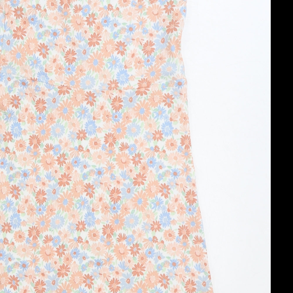 George Girls Multicoloured Floral Cotton Shift Size 9-10 Years Round Neck Pullover