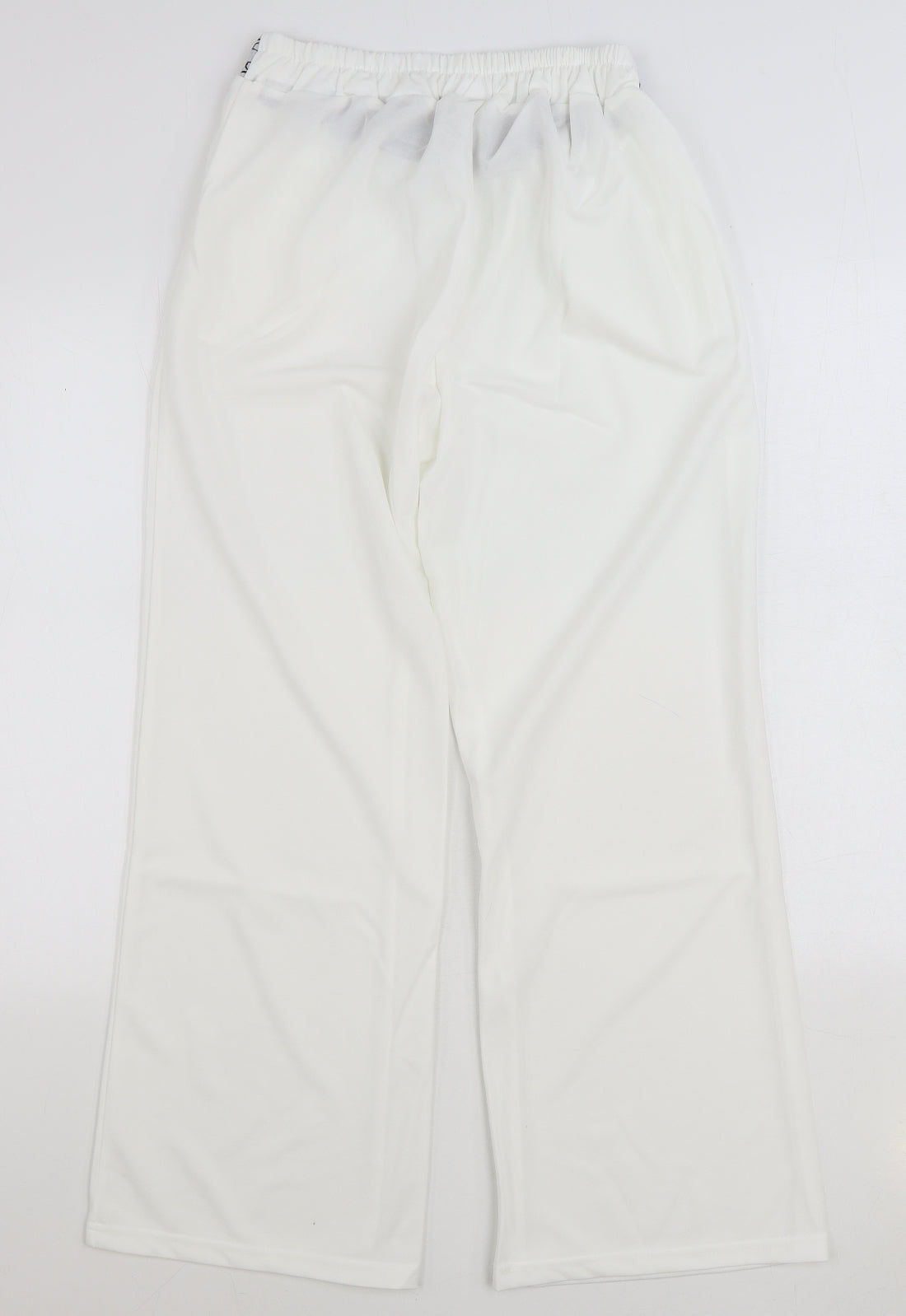 Nice Dac Womens White Polyester Jogger Trousers Size 26 in L28 in Regular