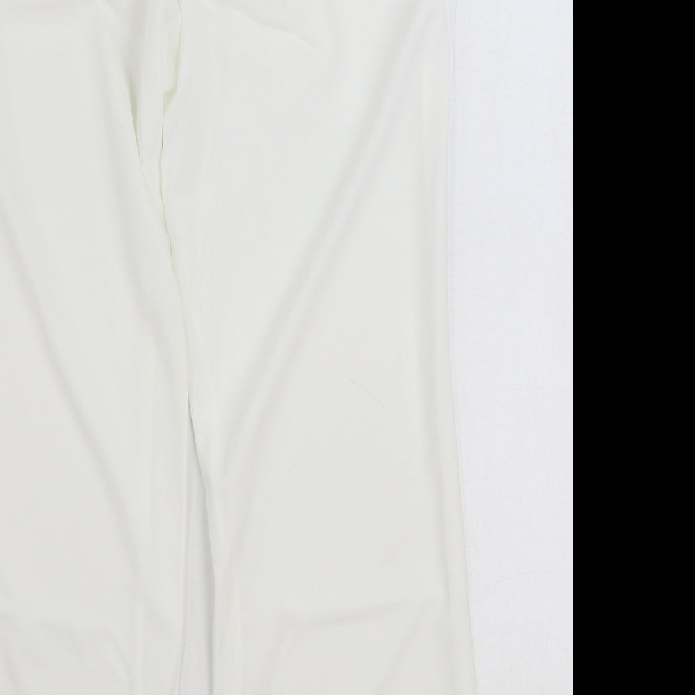 Nice Dac Womens White Polyester Jogger Trousers Size 26 in L28 in Regular