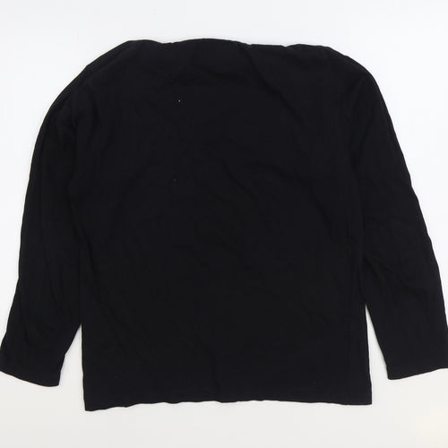 Russell Athletic Mens Black Cotton T-Shirt Size S Round Neck