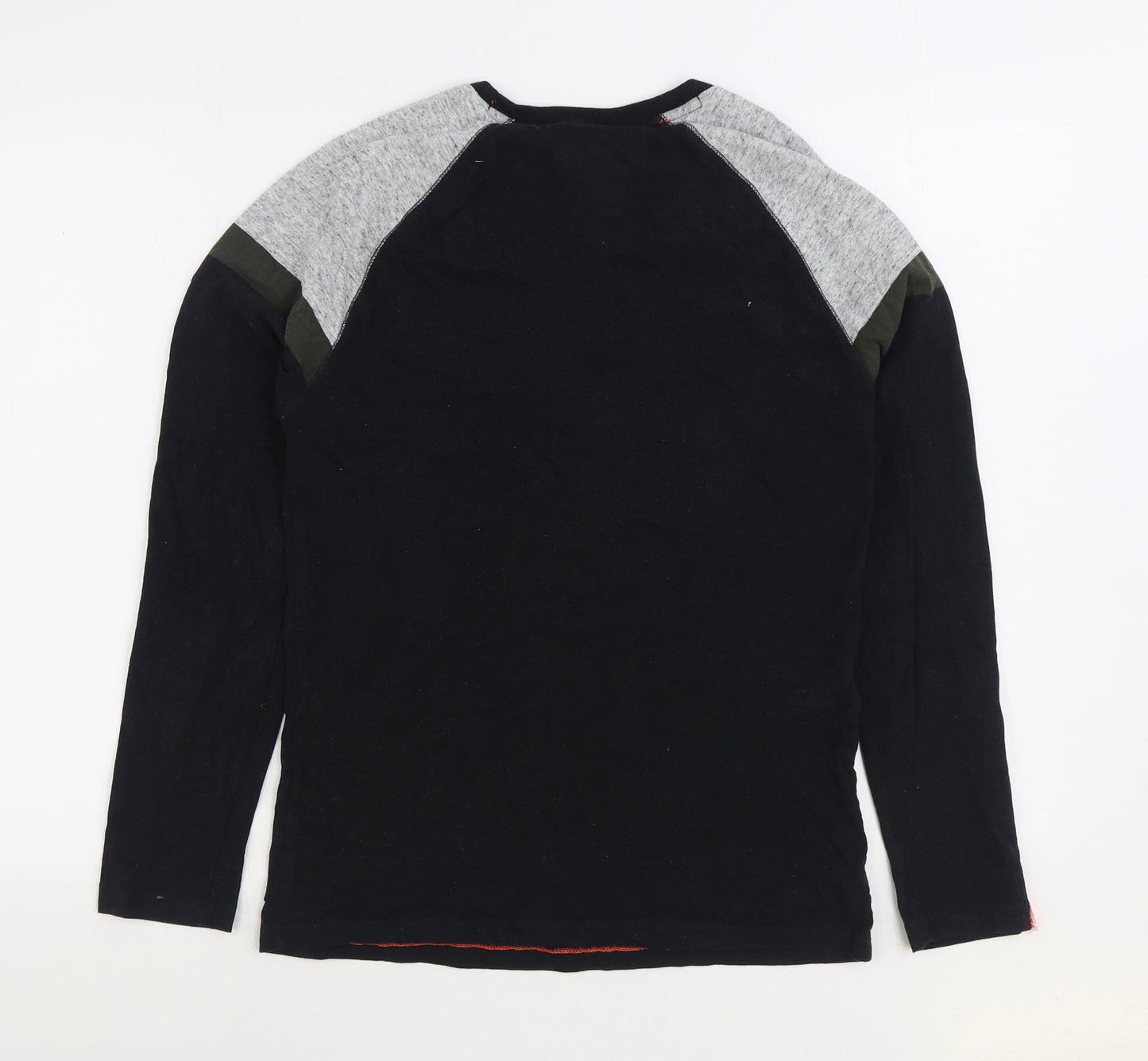 Superdry Mens Black Cotton T-Shirt Size M Round Neck