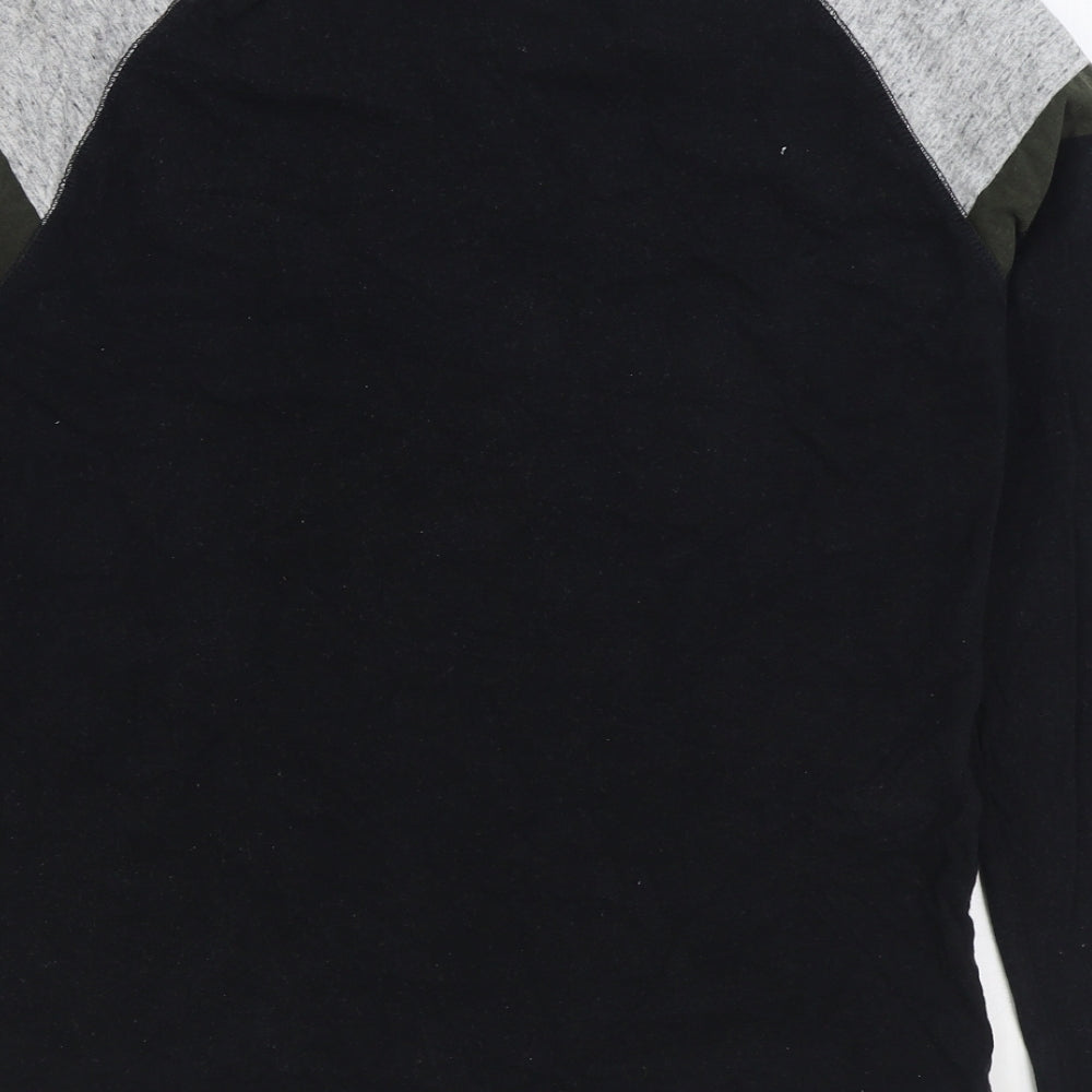 Superdry Mens Black Cotton T-Shirt Size M Round Neck