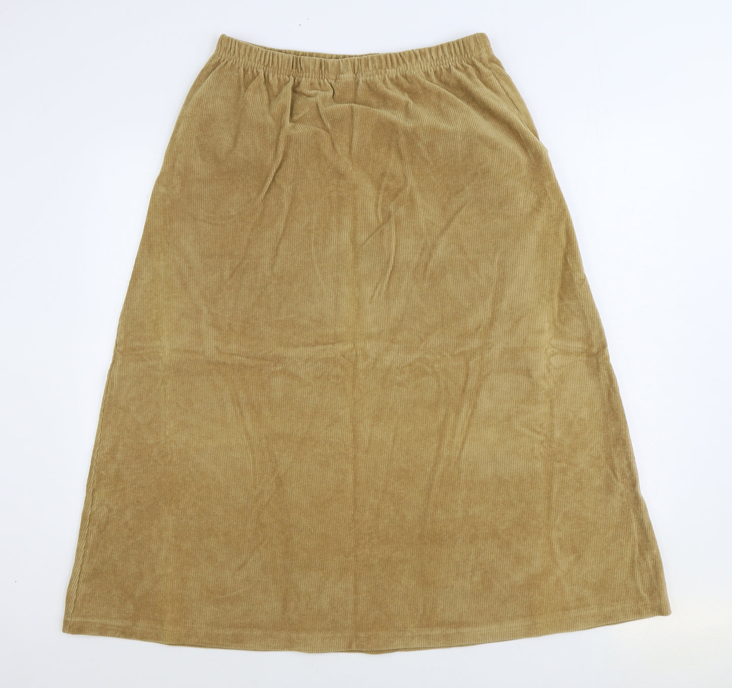 Lands End Womens Brown Cotton A-Line Skirt Size L