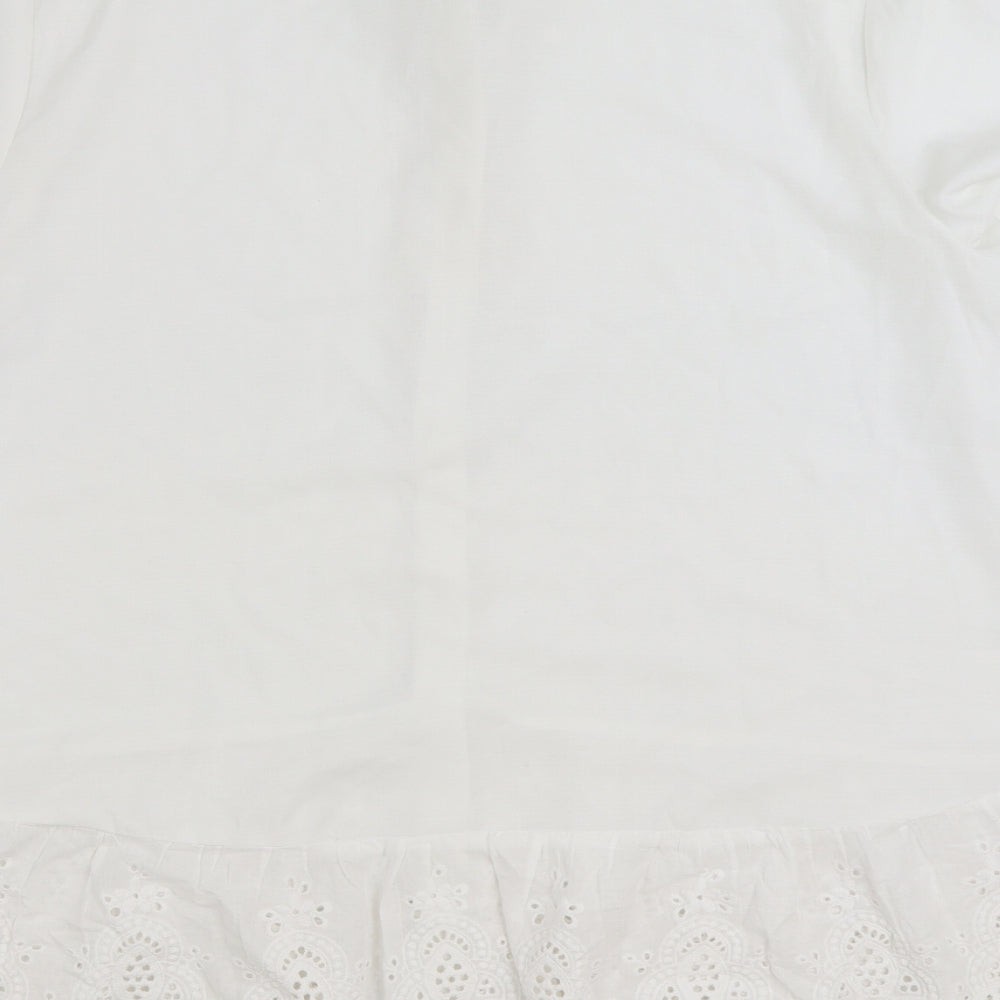 SheIn Womens White Cotton Basic Blouse Size 2XL Collared