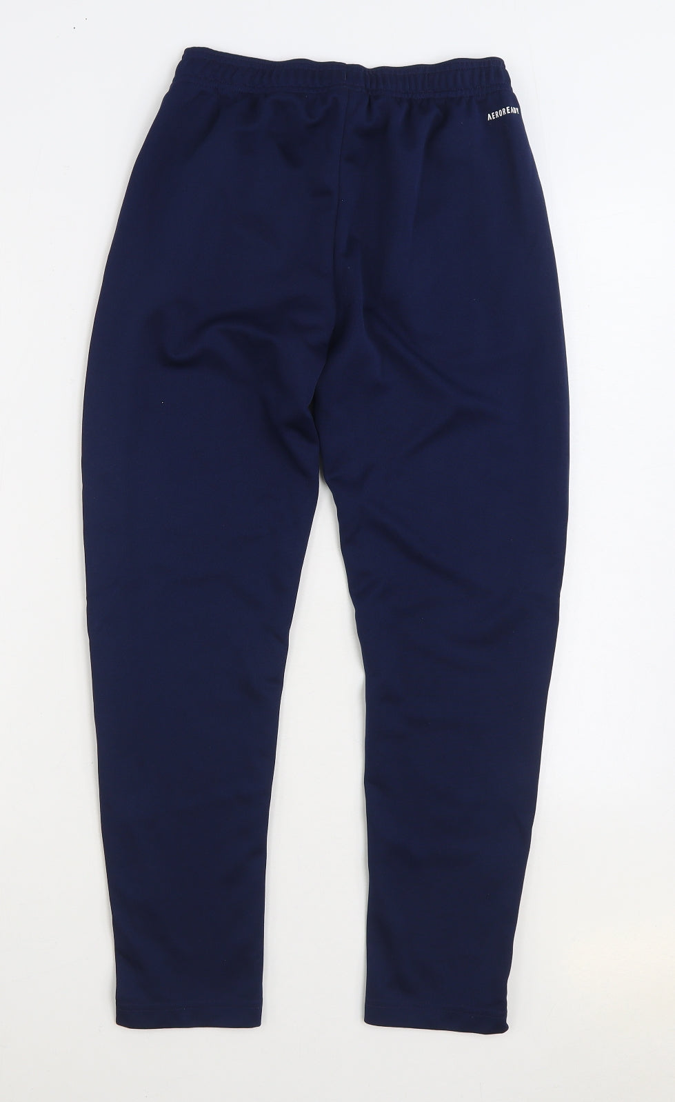 adidas Boys Blue Polyester Jogger Trousers Size 11-12 Years Regular Drawstring