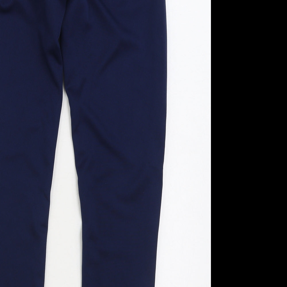 adidas Boys Blue Polyester Jogger Trousers Size 11-12 Years Regular Drawstring