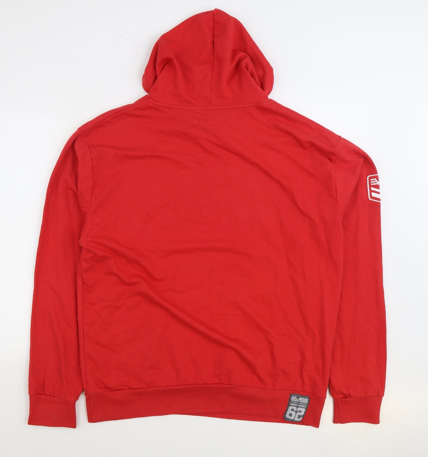 Dunnes Stores Mens Red Cotton Pullover Hoodie Size 2XL