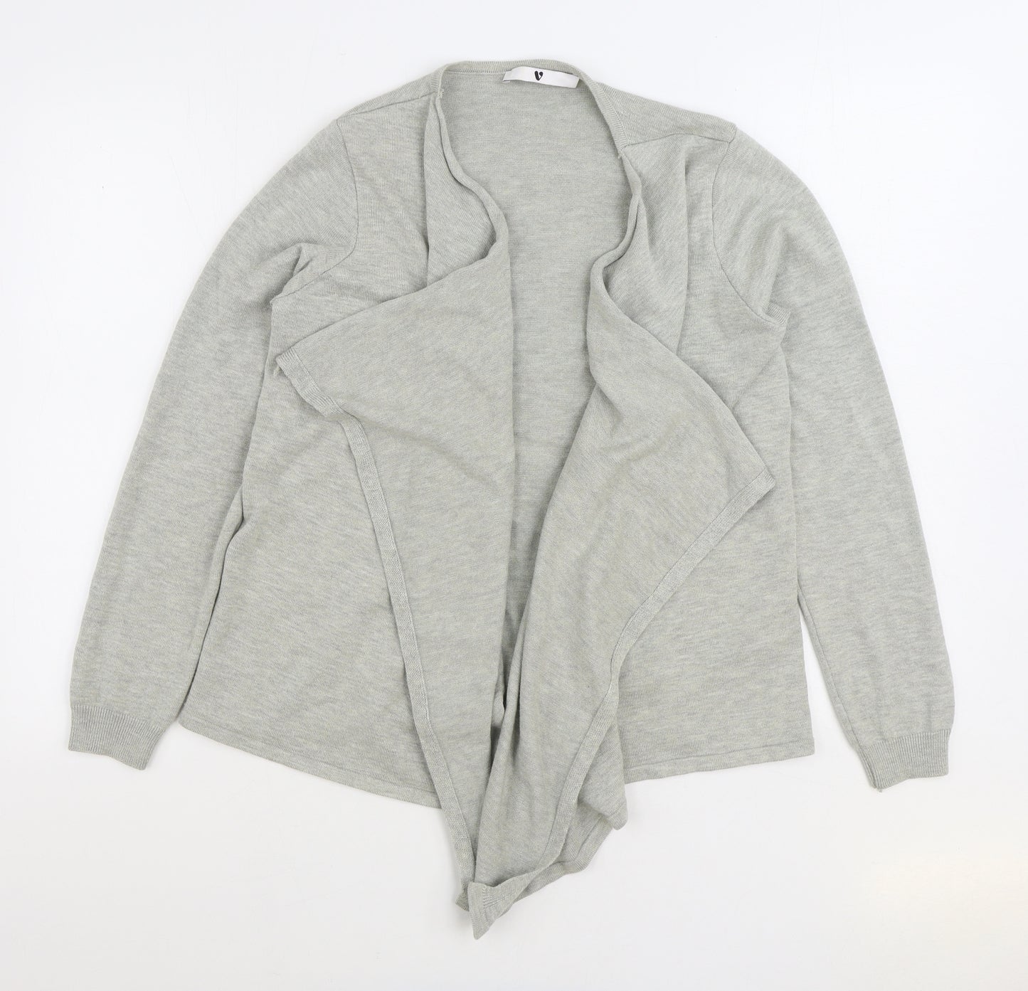 Very Womens Grey V-Neck Acrylic Cardigan Jumper Size 8