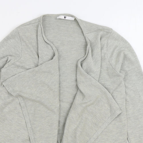 Very Womens Grey V-Neck Acrylic Cardigan Jumper Size 8