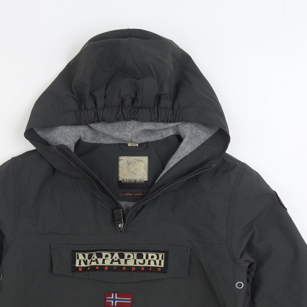 Napapijri Boys Grey Jacket Size 10 Years Zip