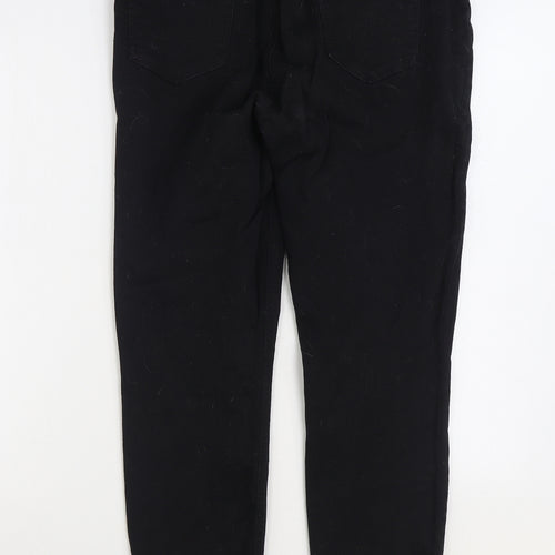 Dunnes Stores Womens Black Cotton Skinny Jeans Size 14 L29 in Regular Zip