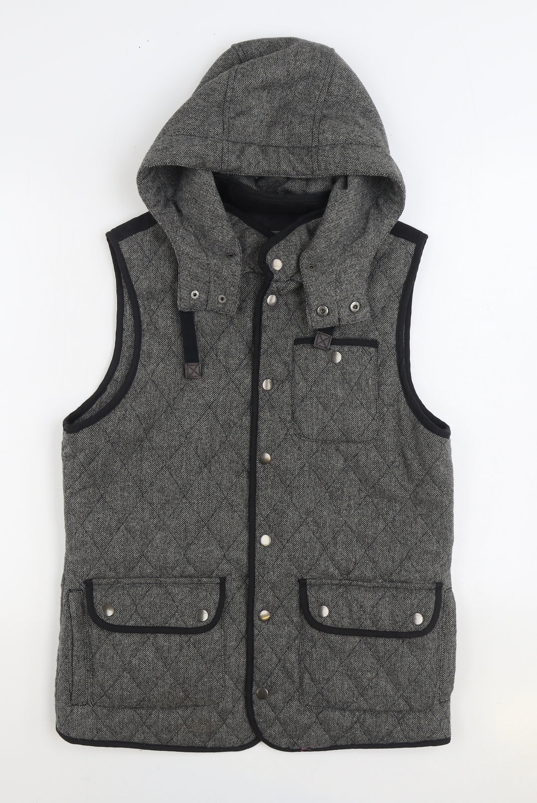 River Island Mens Grey Gilet Jacket Size S Zip