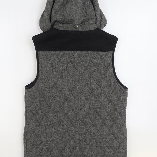 River Island Mens Grey Gilet Jacket Size S Zip