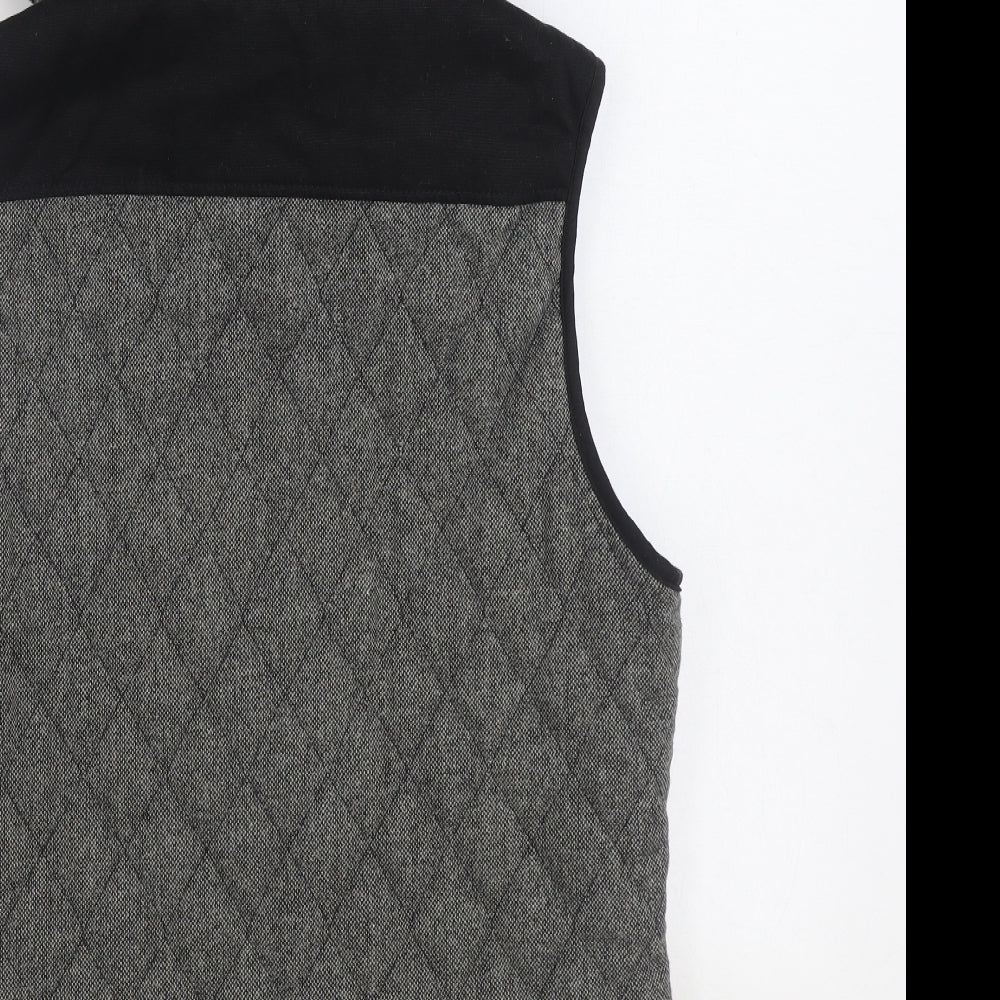 River Island Mens Grey Gilet Jacket Size S Zip