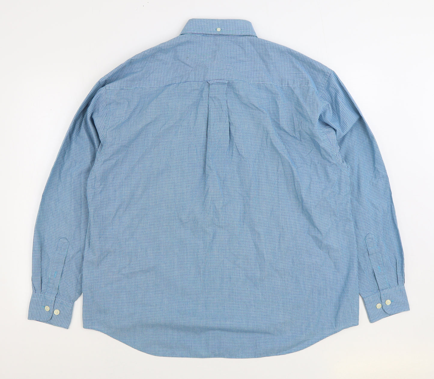 Ben Sherman Mens Blue Cotton Button-Up Size XL Collared Button