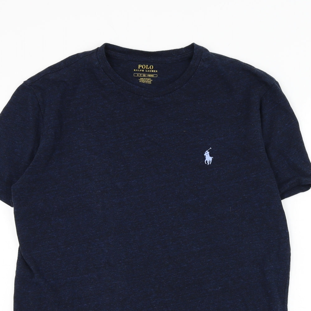 Polo Ralph Lauren Mens Blue Cotton T-Shirt Size S Round Neck