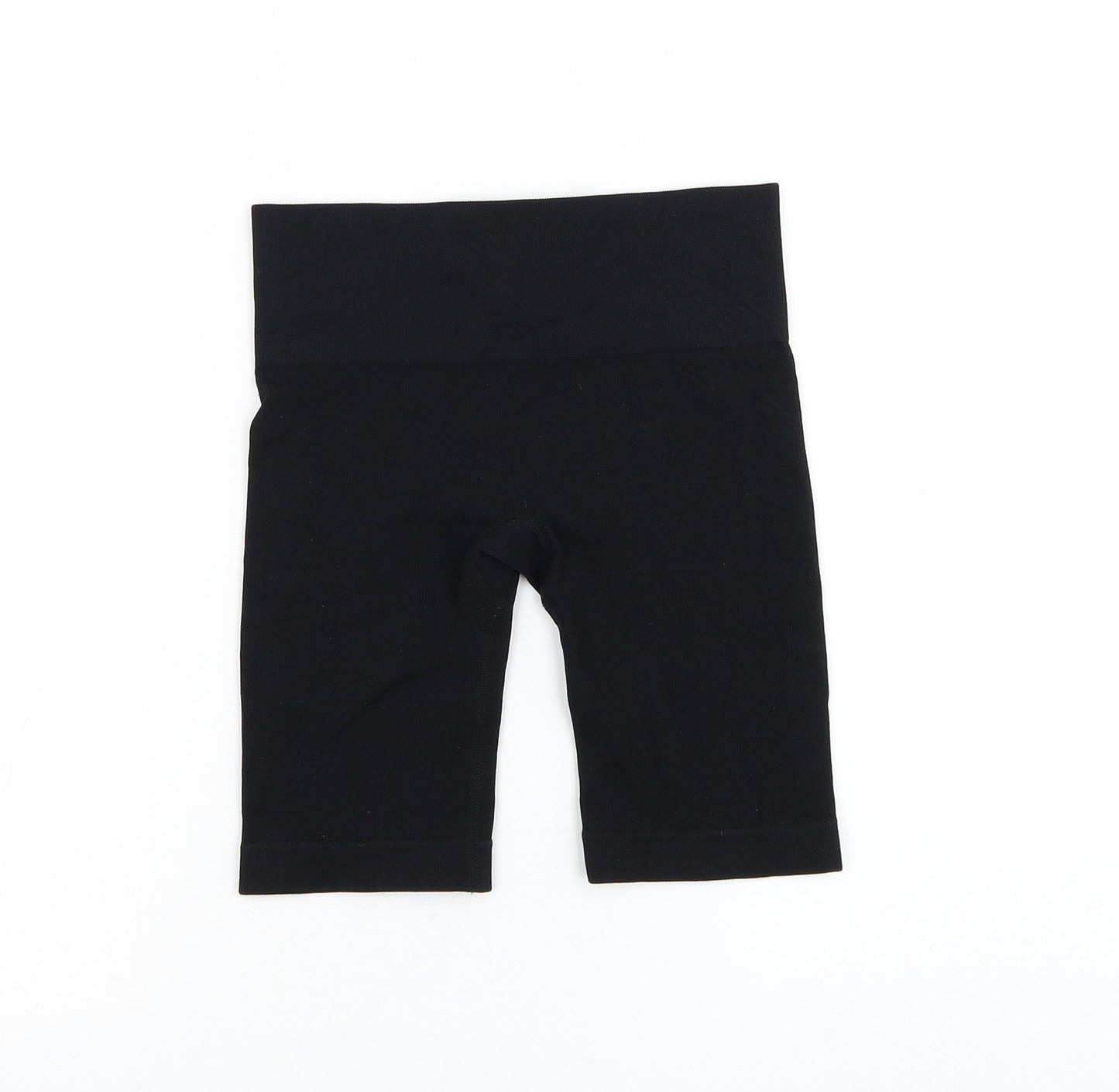 Primark Womens Black Nylon Compression Shorts Size 6 L9 in Regular - Cropped