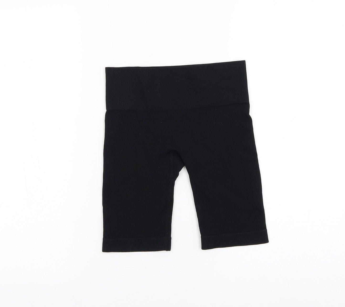 Primark Womens Black Nylon Compression Shorts Size 6 L9 in Regular - Cropped