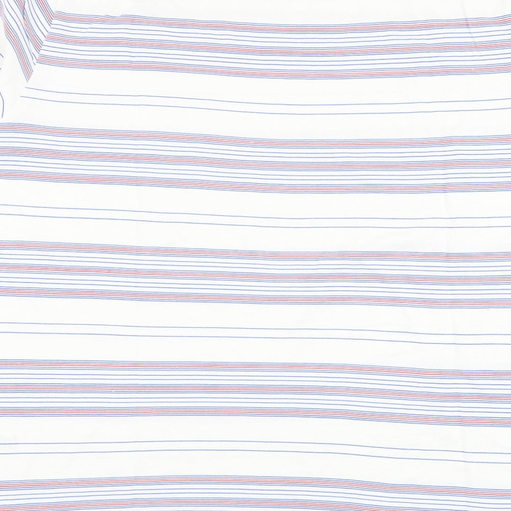 Matalan Mens Multicoloured Striped Cotton T-Shirt Size L Round Neck