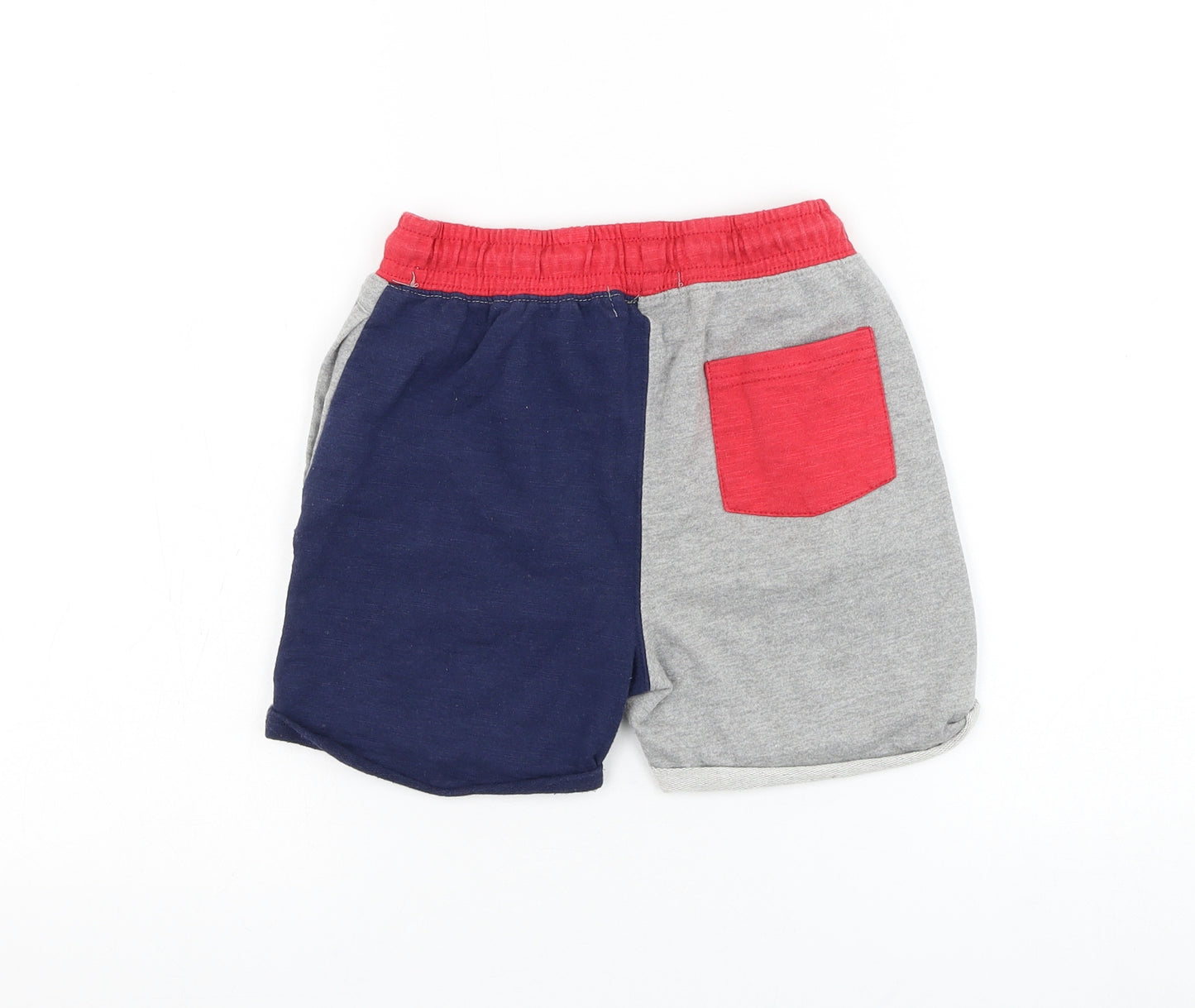 Cotton On Boys Multicoloured Colourblock Cotton Sweat Shorts Size 6 Years Regular Drawstring