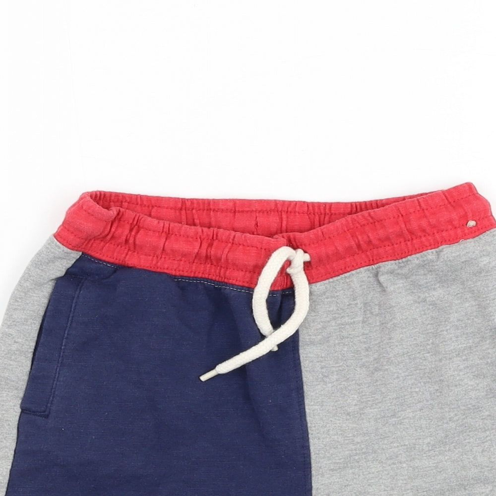 Cotton On Boys Multicoloured Colourblock Cotton Sweat Shorts Size 6 Years Regular Drawstring