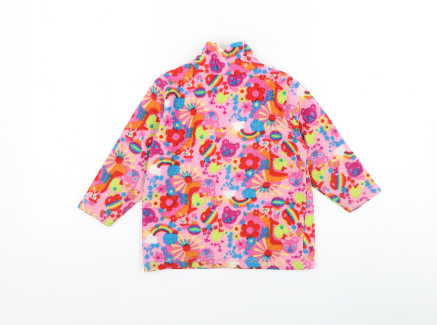 Power Kids Girls Multicoloured Geometric Polyester Pullover Sweatshirt Size 2-3 Years Zip