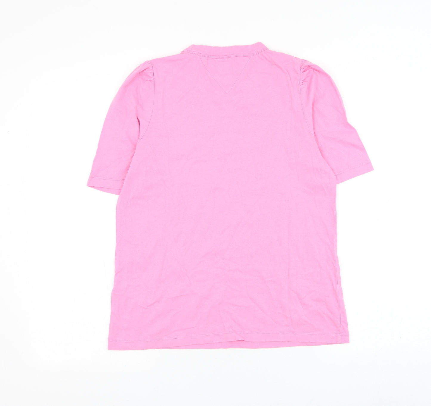 Tommy Jeans Womens Pink Cotton Basic T-Shirt Size M Round Neck
