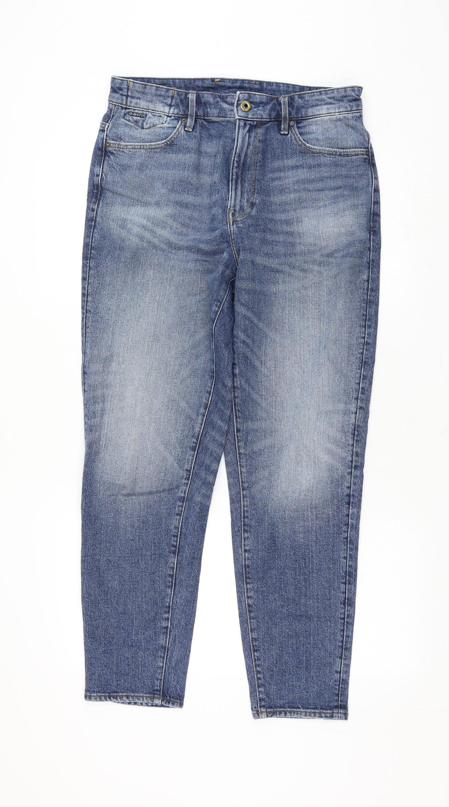 G-Star Mens Blue Cotton Straight Jeans Size 29 in L32 in Regular Zip