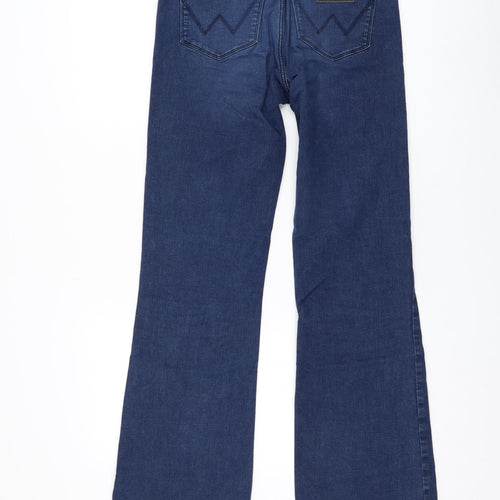 Wrangler Womens Blue Cotton Bootcut Jeans Size 29 in L32 in Regular Zip