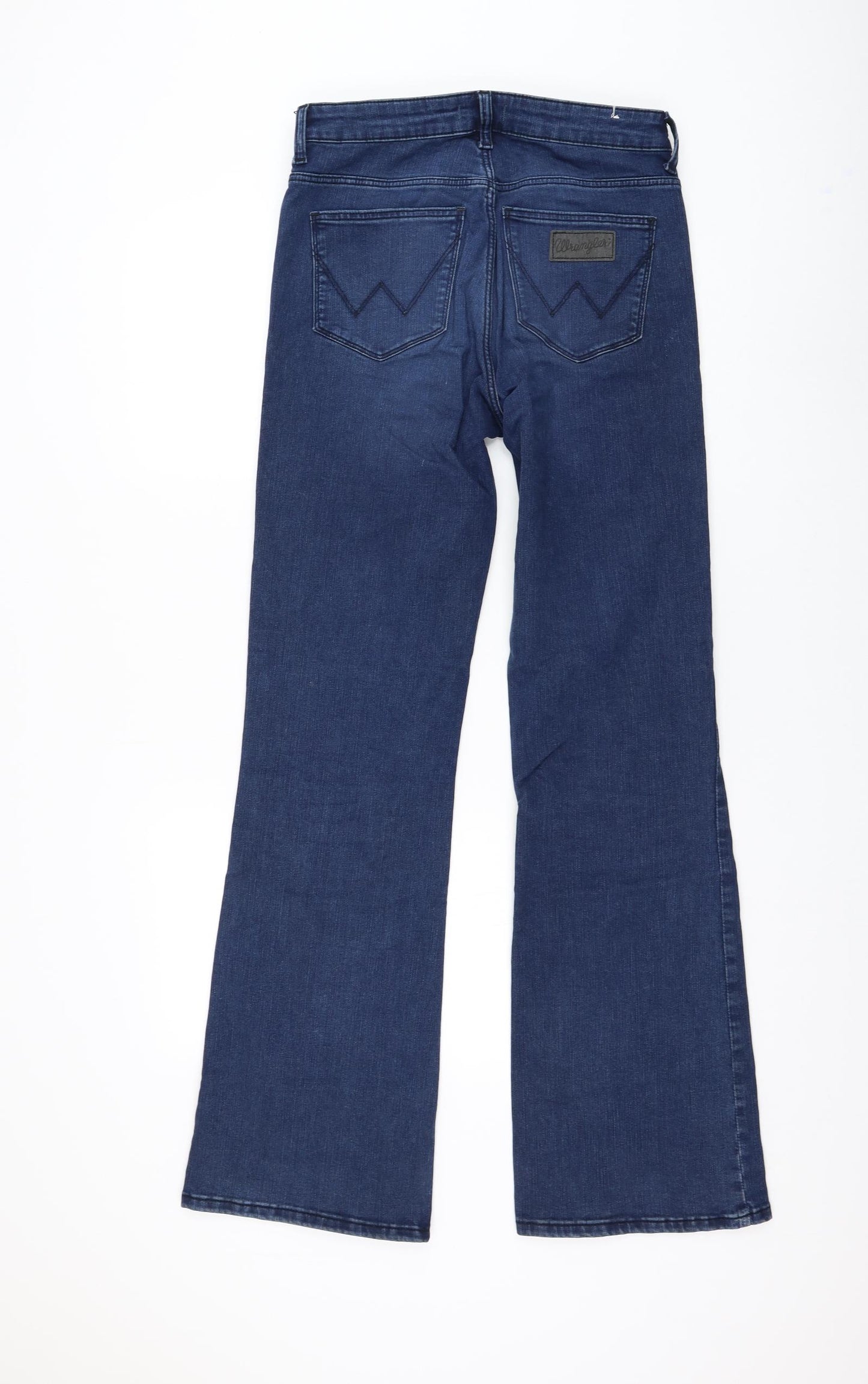 Wrangler Womens Blue Cotton Bootcut Jeans Size 29 in L32 in Regular Zip