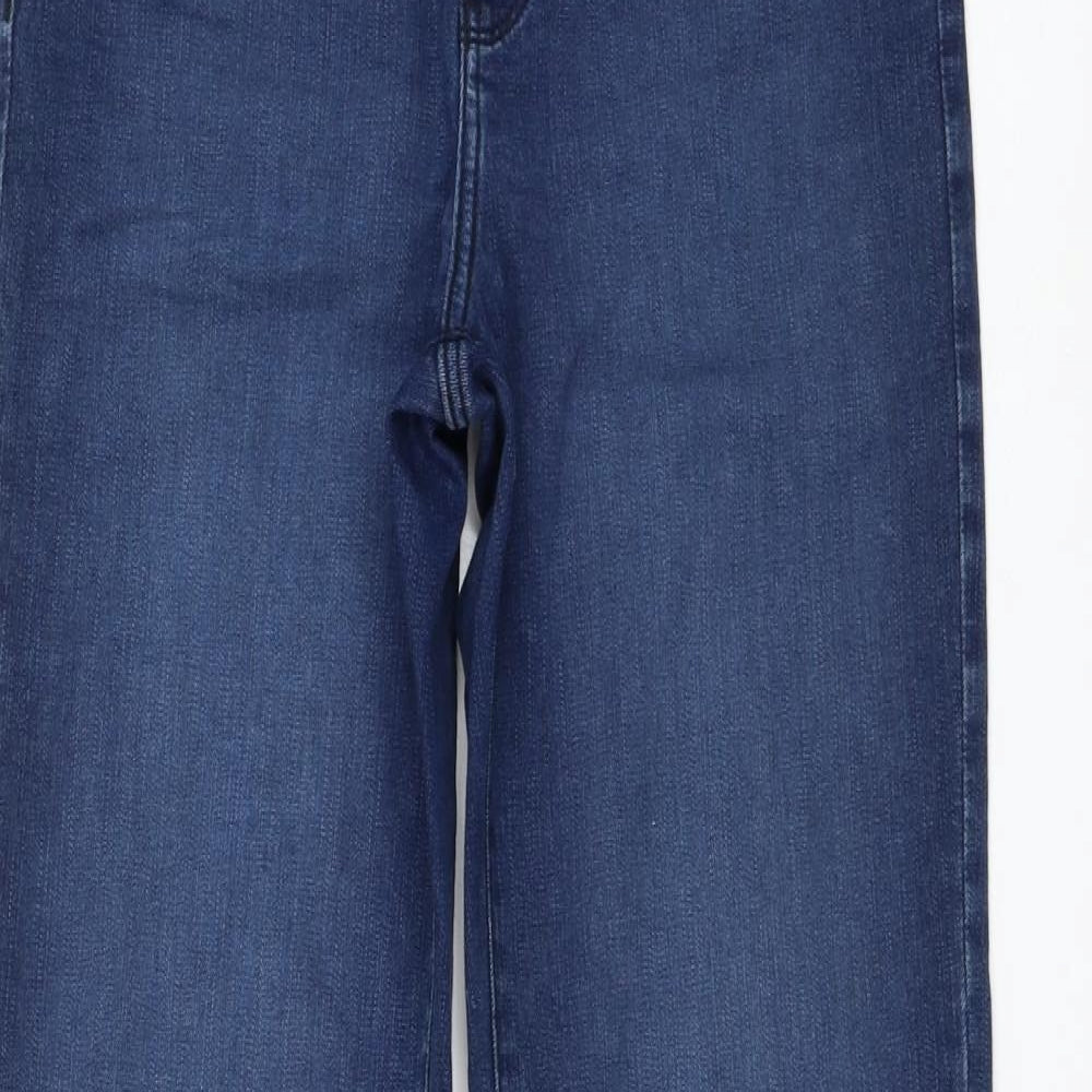 Wrangler Womens Blue Cotton Bootcut Jeans Size 29 in L32 in Regular Zip