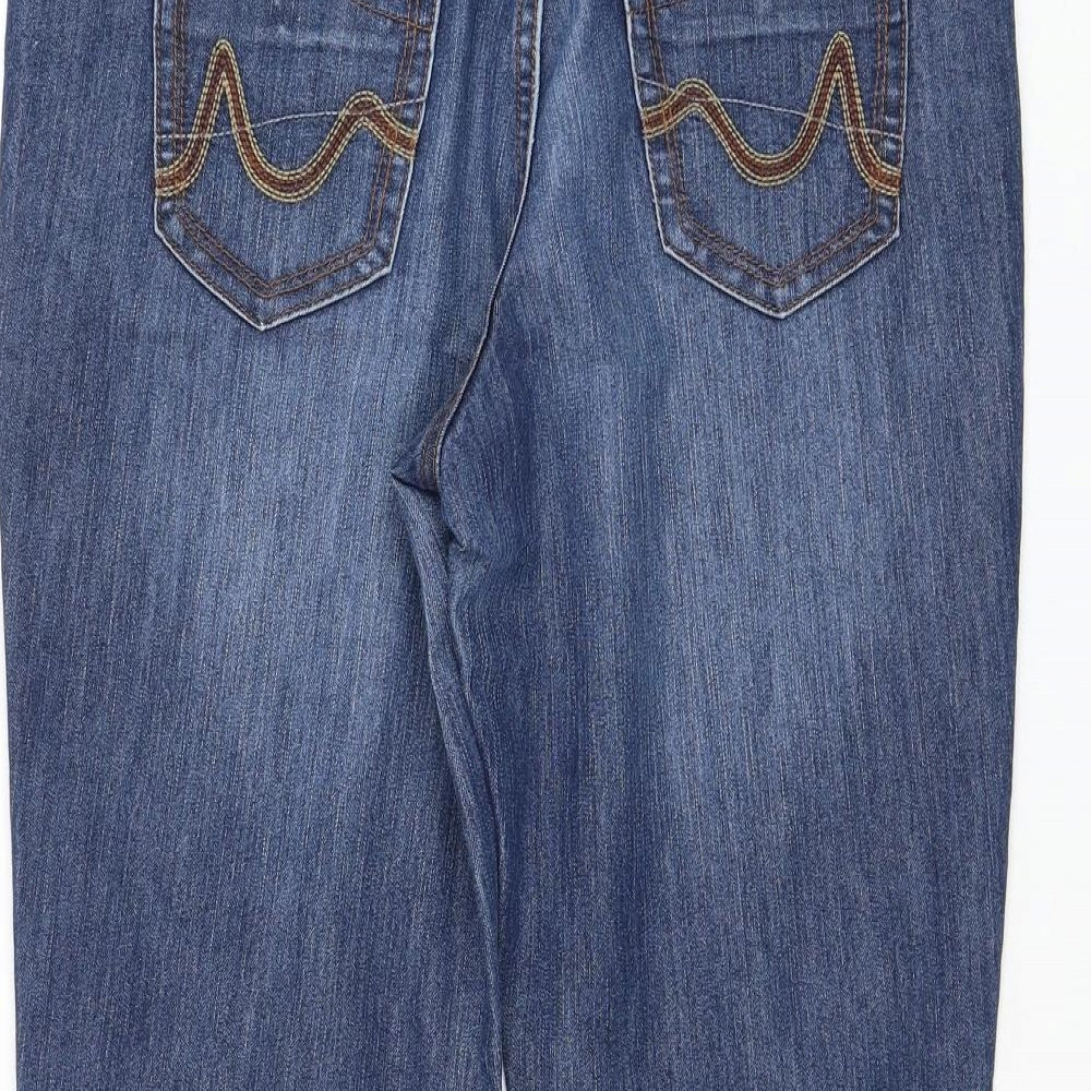 George Womens Blue Polyester Cropped Jeans Size 34 in L22 in Regular Zip
