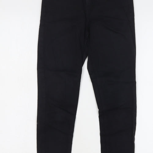 Topshop Womens Black Cotton Skinny Jeans Size 26 in L27 in Regular Button