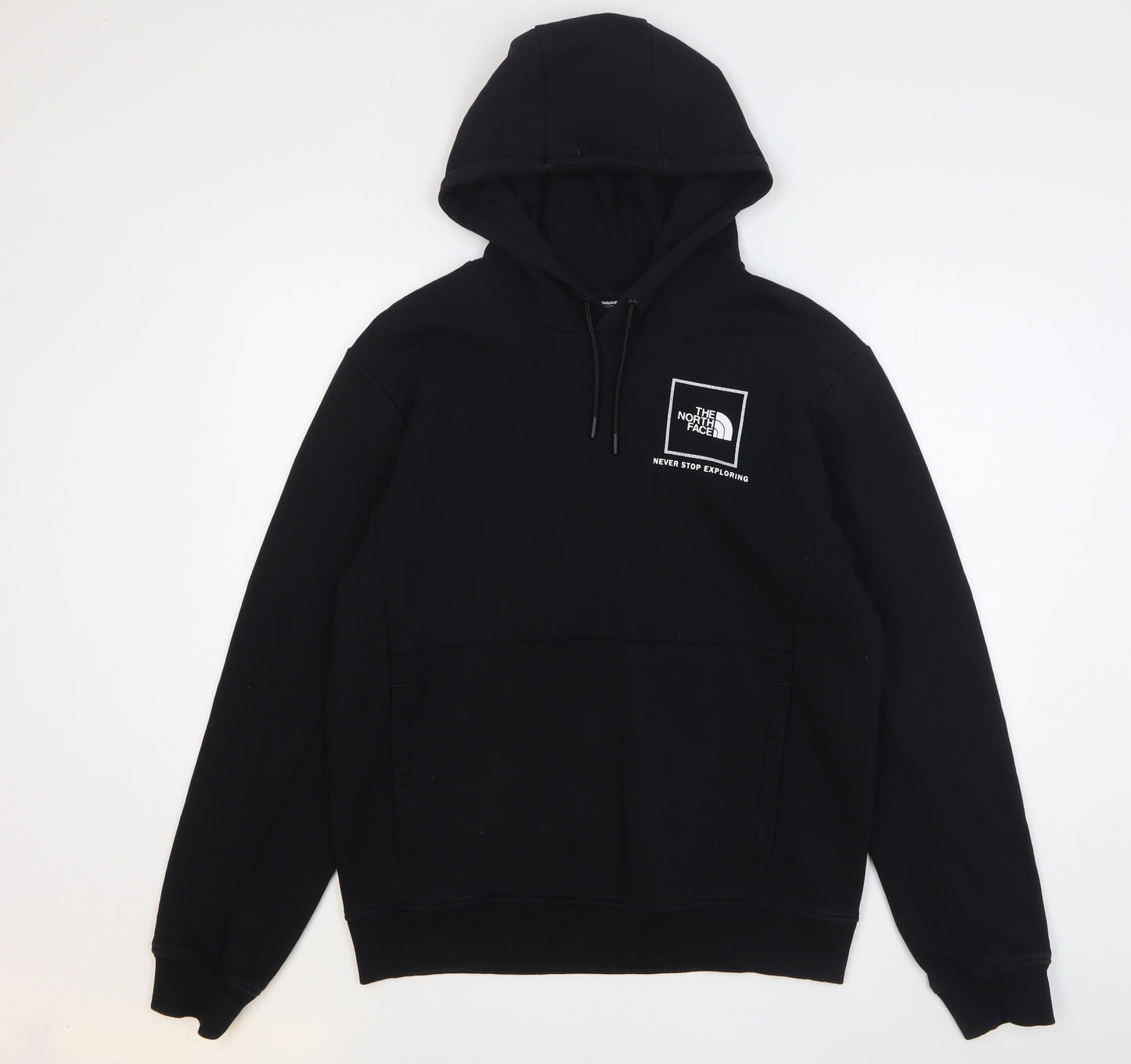 The North Face Mens Black Cotton Pullover Hoodie Size L