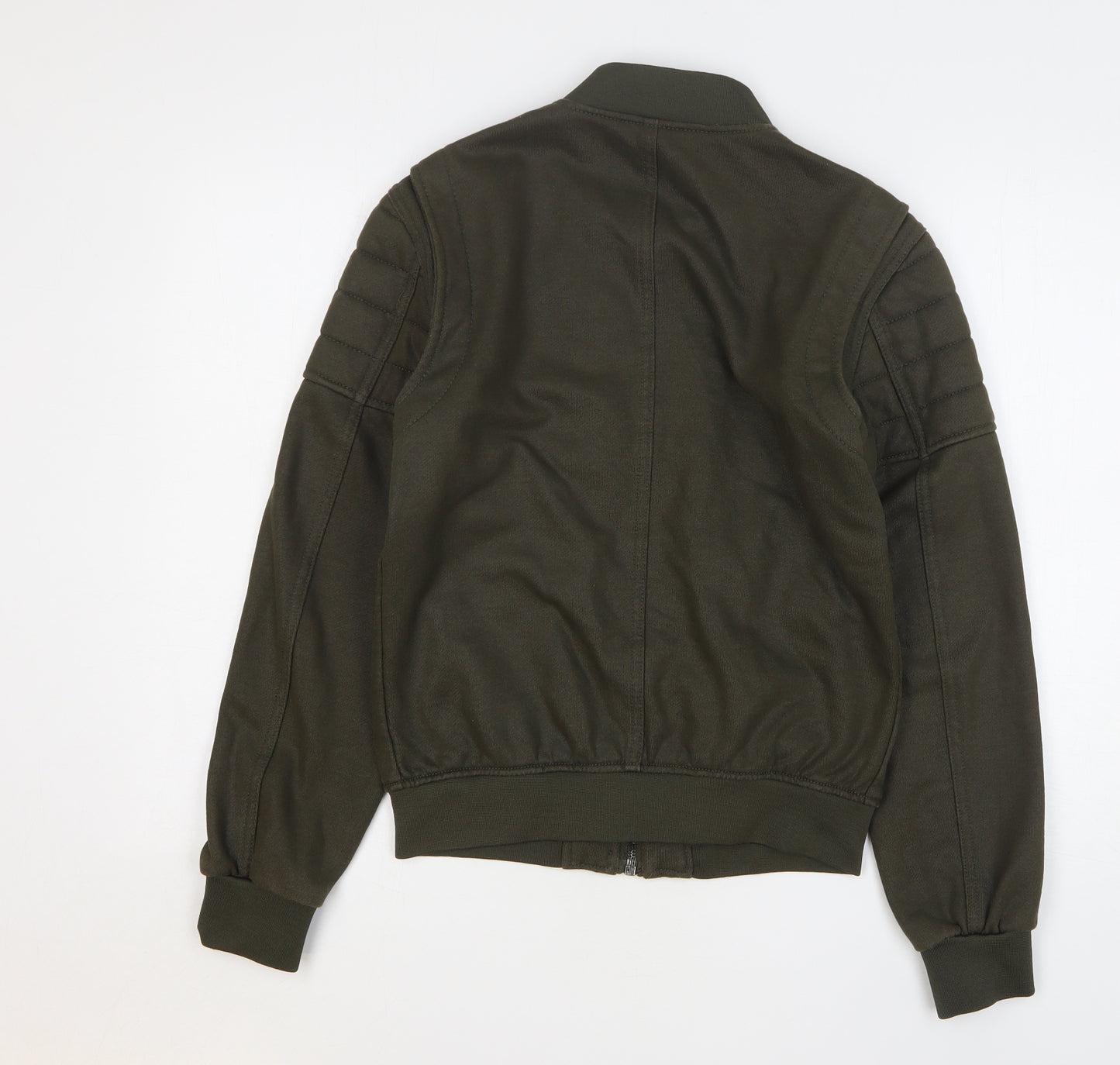 Zara Mens Green Bomber Jacket Jacket Size S Zip