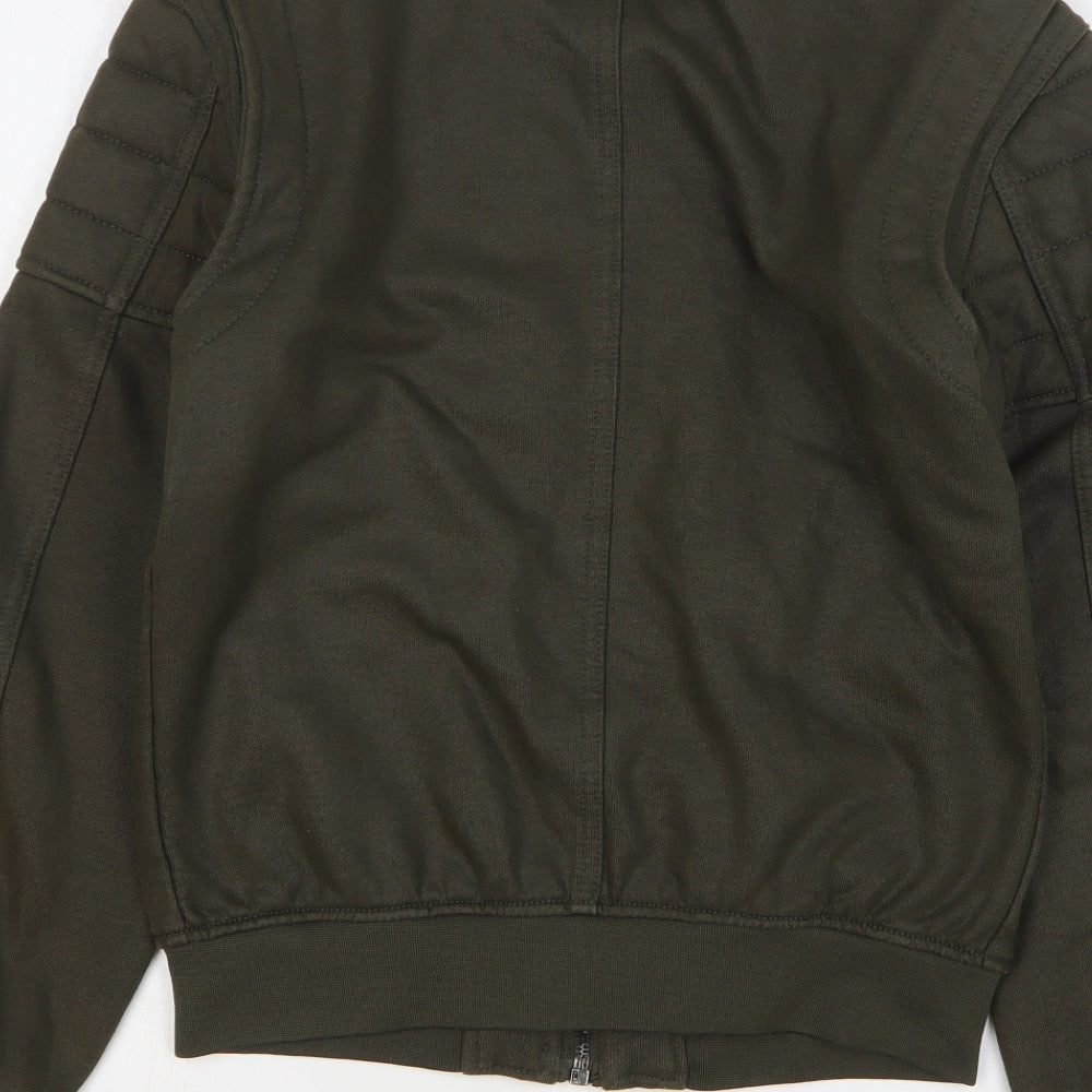 Zara Mens Green Bomber Jacket Jacket Size S Zip