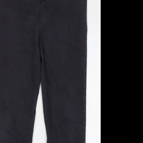 True Denim Womens Black Cotton Skinny Jeans Size 14 L28 in Regular Button