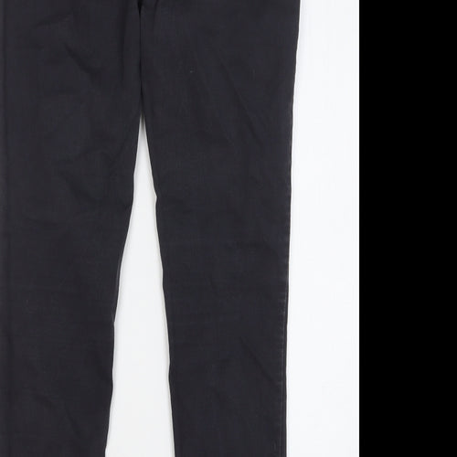 True Denim Womens Black Cotton Skinny Jeans Size 14 L28 in Regular Button