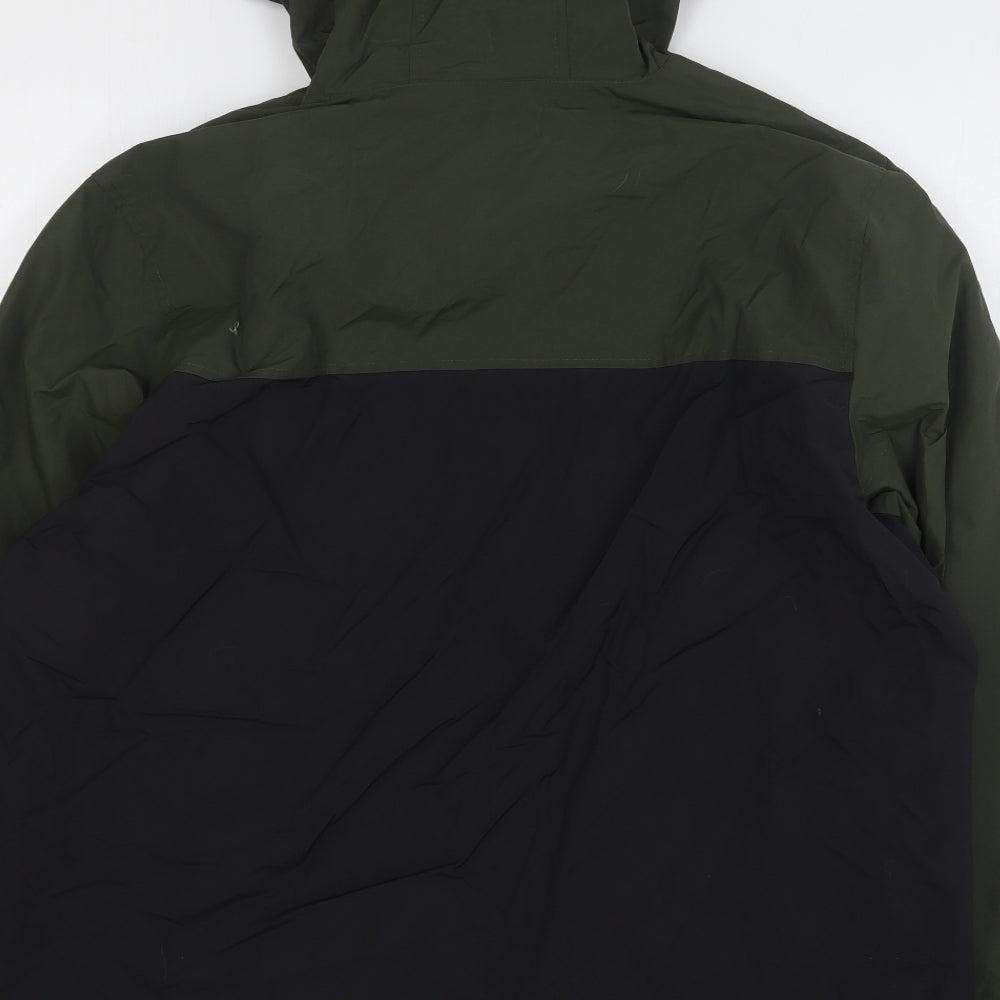 F&F Mens Green Rain Coat Coat Size XL Zip