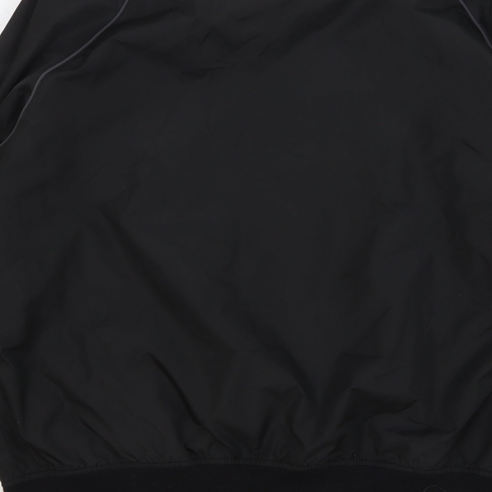 Bershka Mens Black Bomber Jacket Jacket Size XL Zip