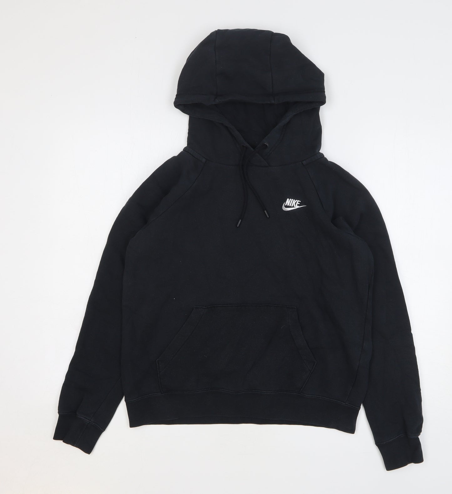 Nike Womens Black Cotton Pullover Hoodie Size S Pullover
