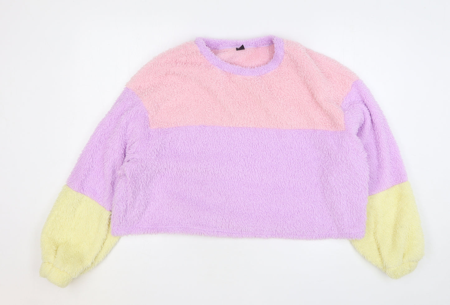 SheIn Womens Multicoloured Colourblock Polyester Pullover Sweatshirt Size XL Pullover