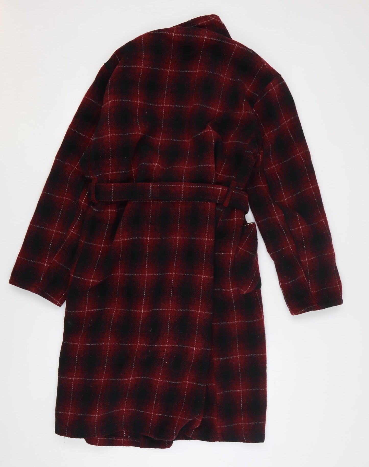 Cedar Wood State Mens Red Plaid Wool Gown Size L Tie