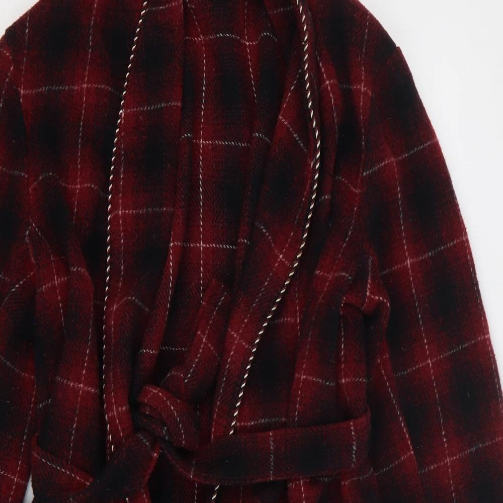 Cedar Wood State Mens Red Plaid Wool Gown Size L Tie