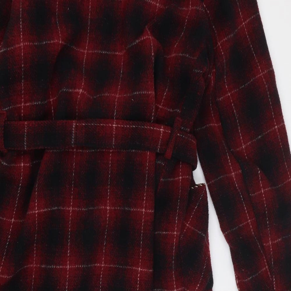 Cedar Wood State Mens Red Plaid Wool Gown Size L Tie