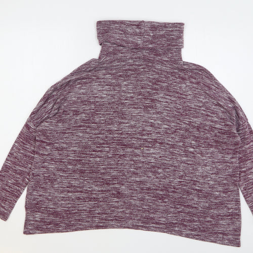 Primark Womens Purple Roll Neck Polyester Pullover Jumper Size 10