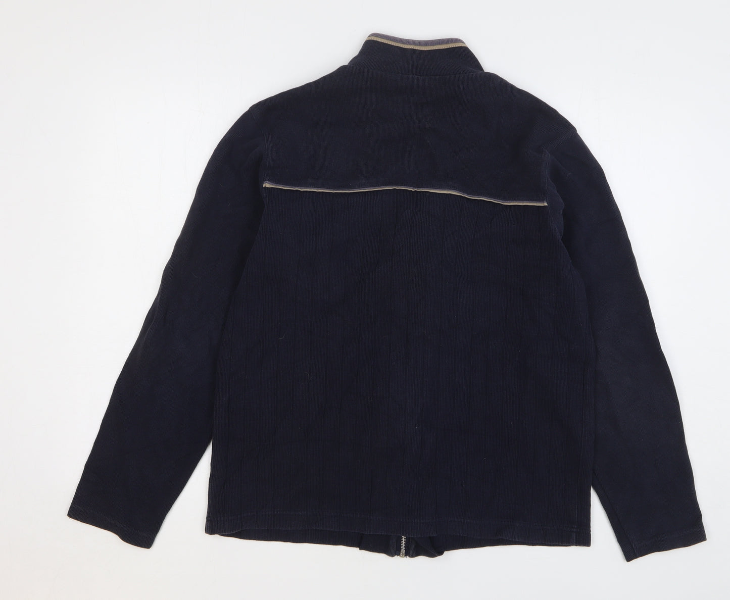 BHS Mens Blue Cotton Full Zip Sweatshirt Size M